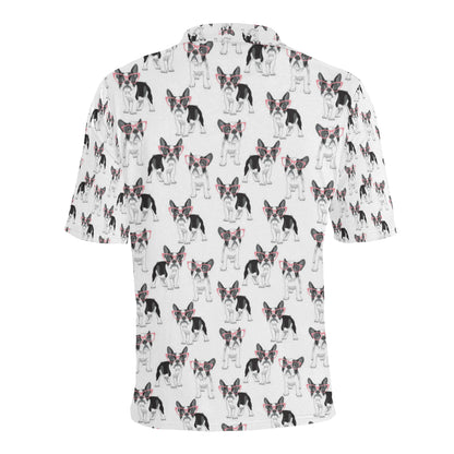 Boston Terrier Pattern Print Design 03 Men Polo Shirt