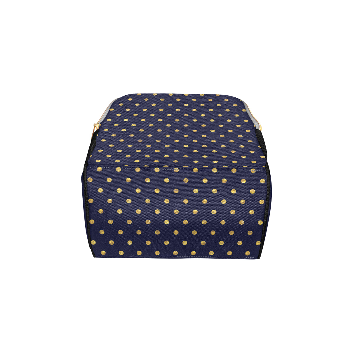 Polka Dot Gold Blue Pattern Print Design 02 Diaper Bag Backpack
