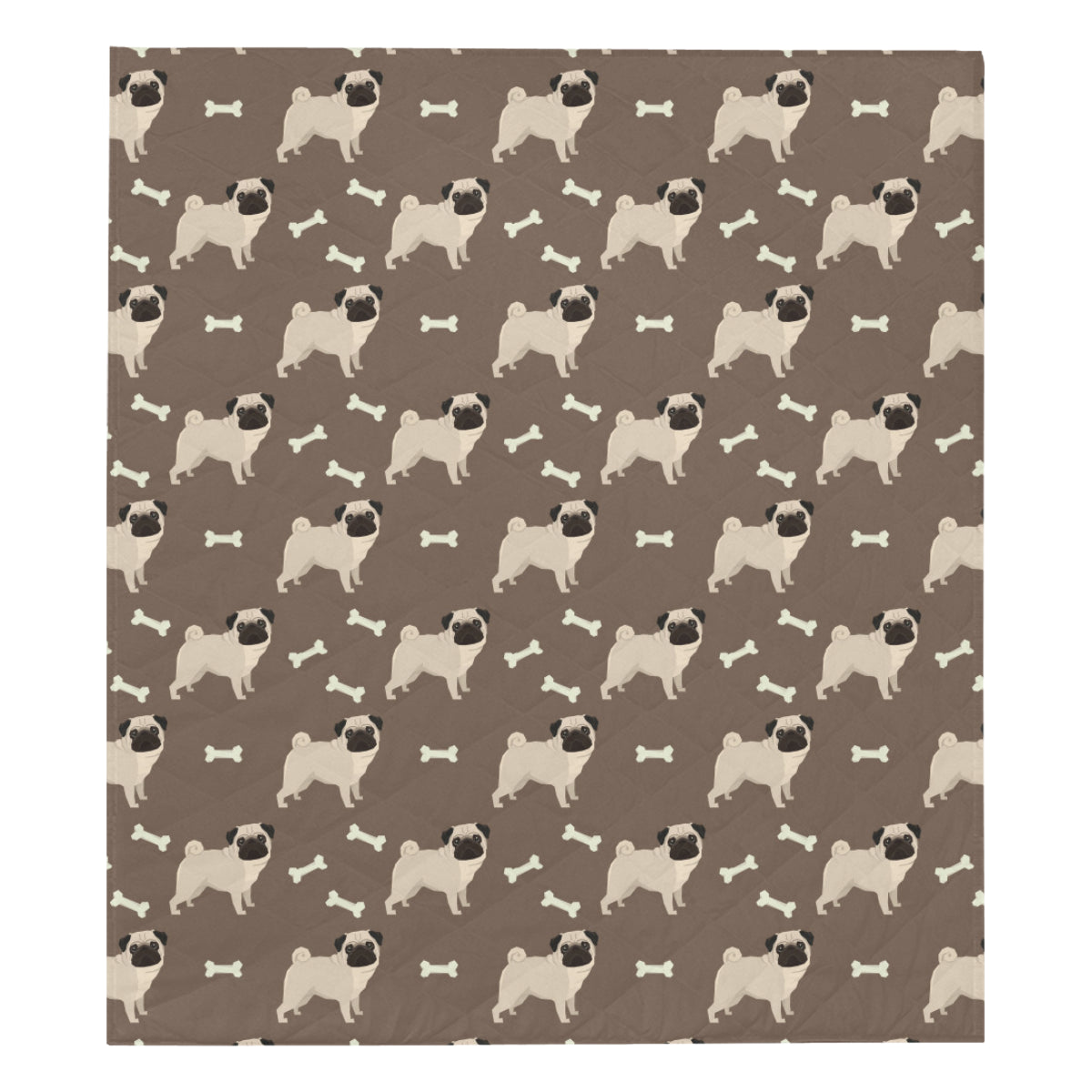 Pug Pattern Print Design A02 Premium Quilt