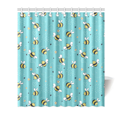 Bee Pattern Print Design BEE02 Shower Curtain