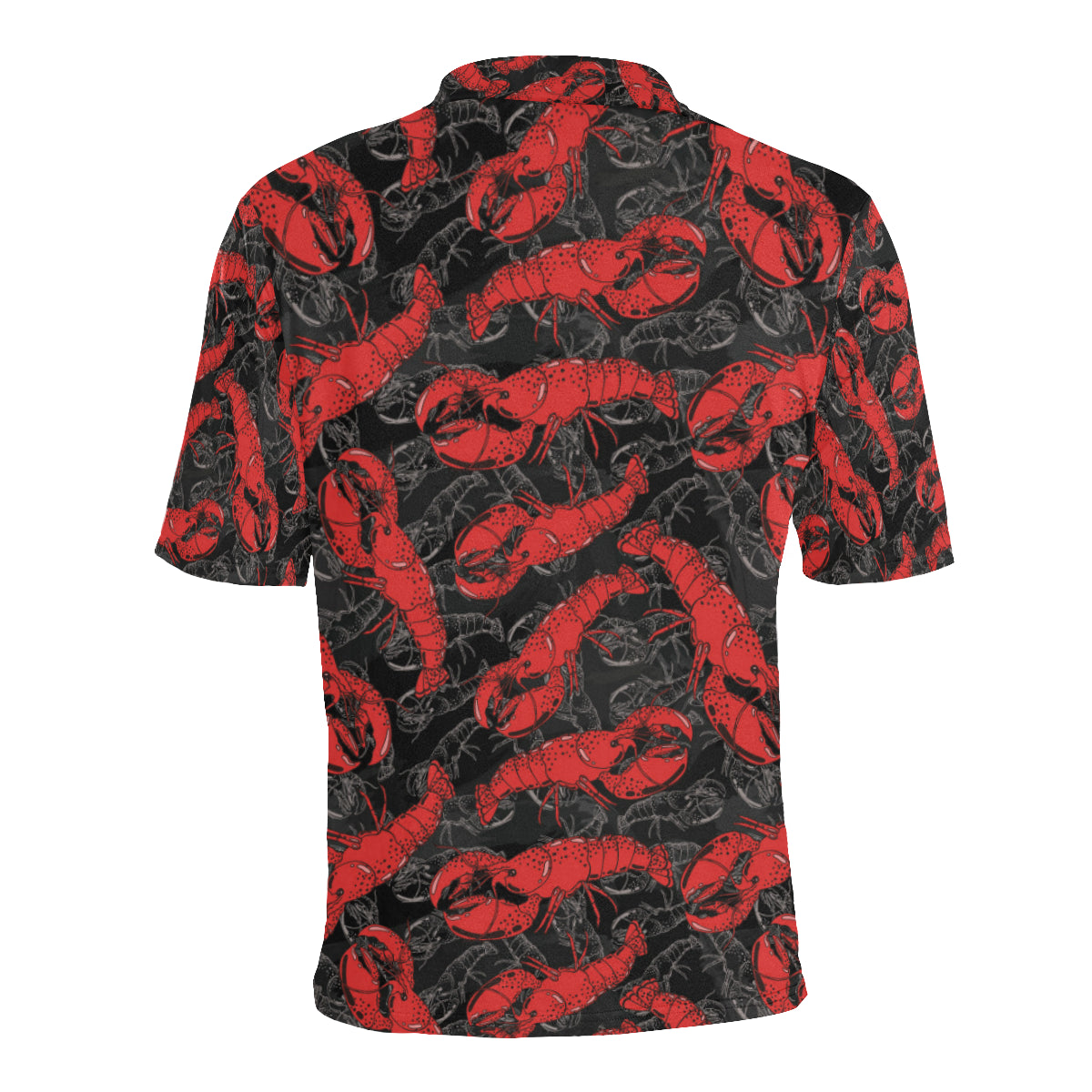 Lobster Pattern Print Design 04 Men Polo Shirt