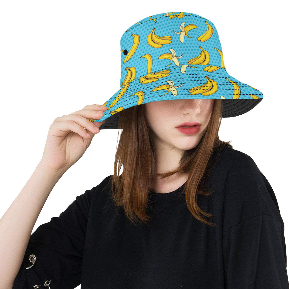 Banana Pattern Print Design BA08 Unisex Bucket Hat