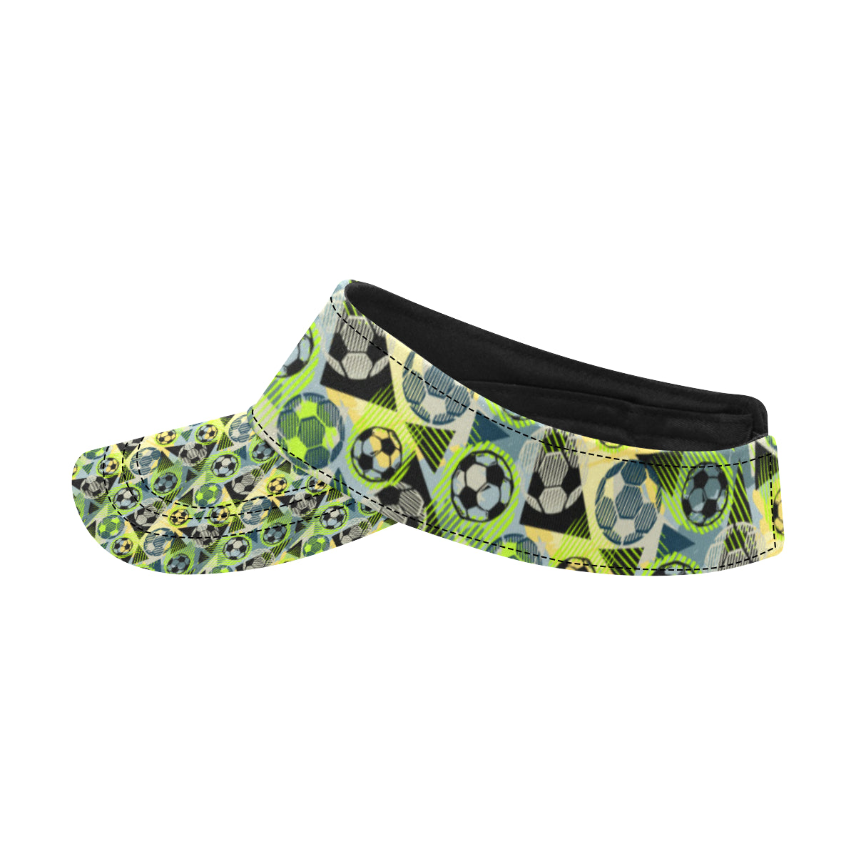 Soccer Ball Themed Print Pattern Unisex Sun Visor