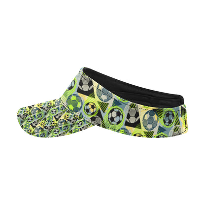 Soccer Ball Themed Print Pattern Unisex Sun Visor
