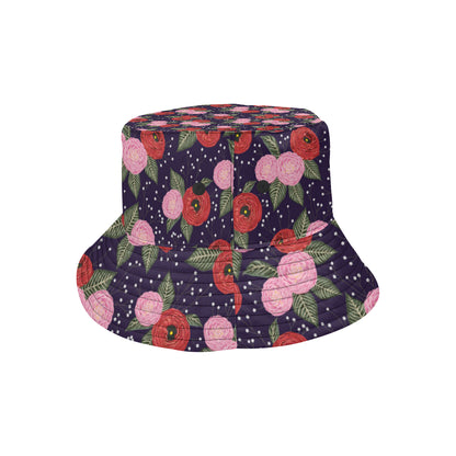Camellia Pattern Print Design CM02 Unisex Bucket Hat