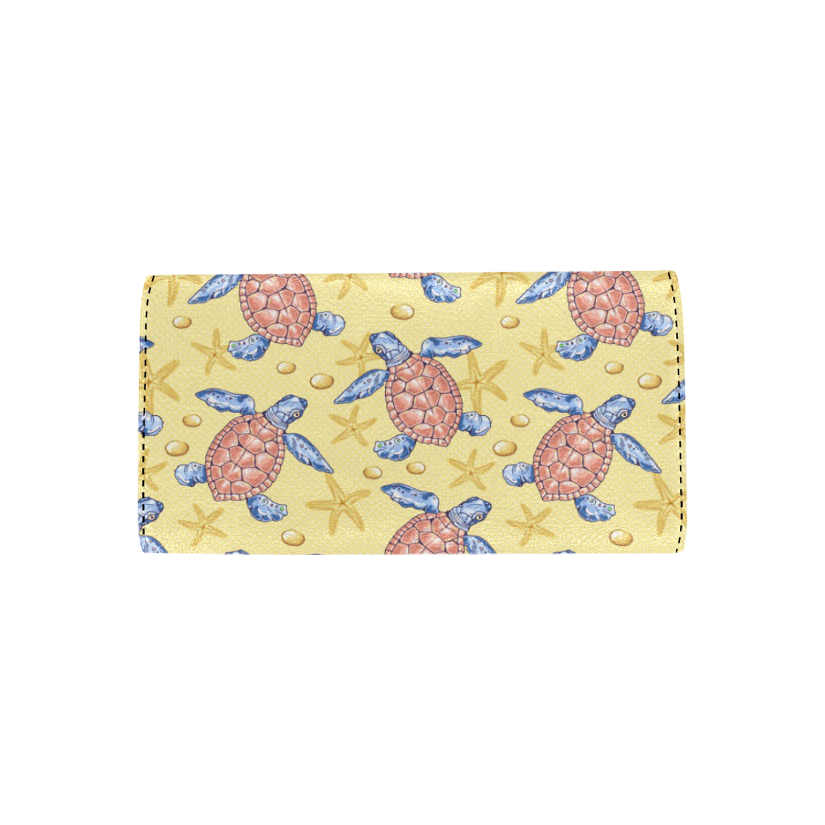 Sea Turtle Pattern Print Design T06 Women's Trifold Wallet