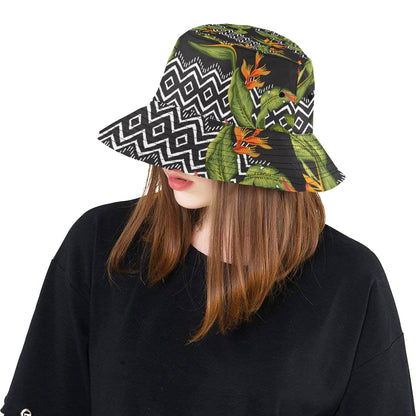 Bird Of Paradise Pattern Print Design BOP07 Unisex Bucket Hat