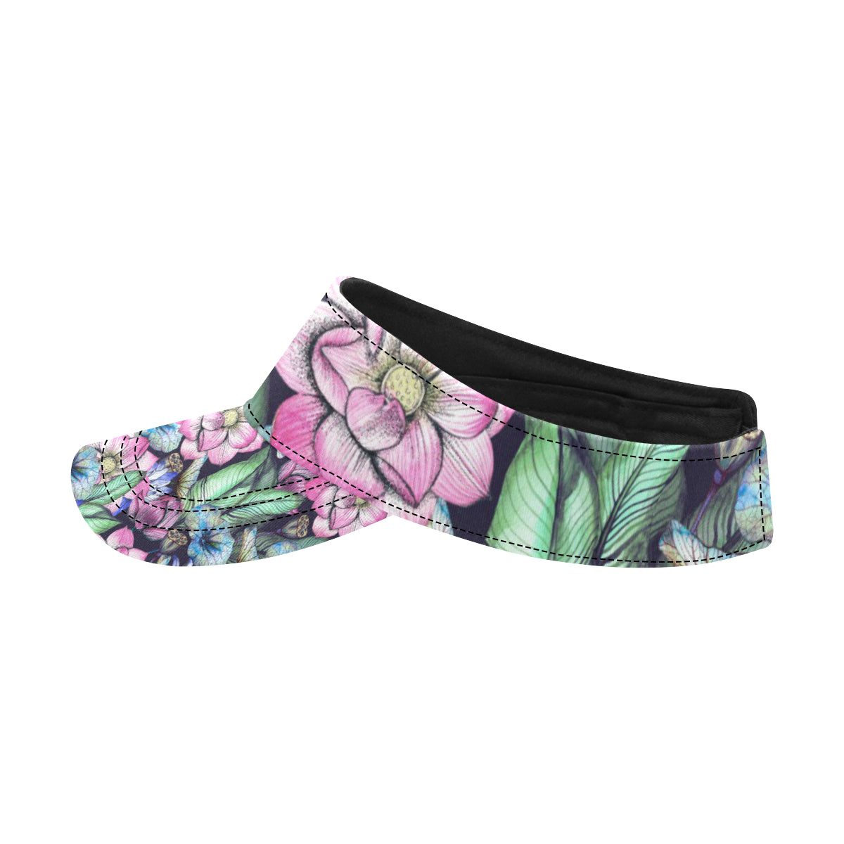 Water Lily Pattern Print Design WL07 Unisex Sun Visor