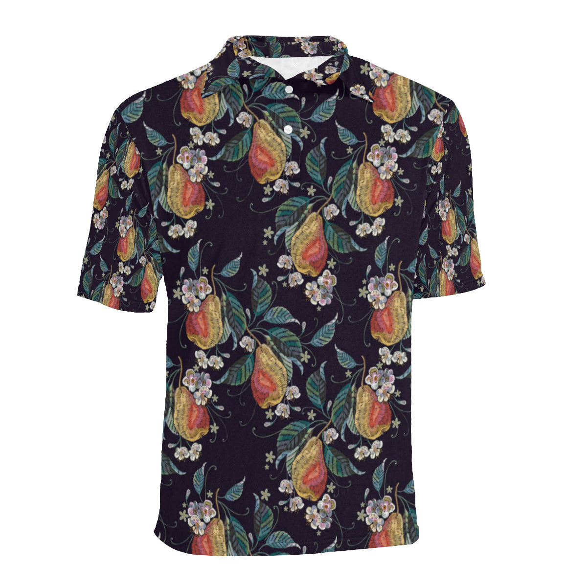 Pear Pattern Print Design PE02 Men Polo Shirt