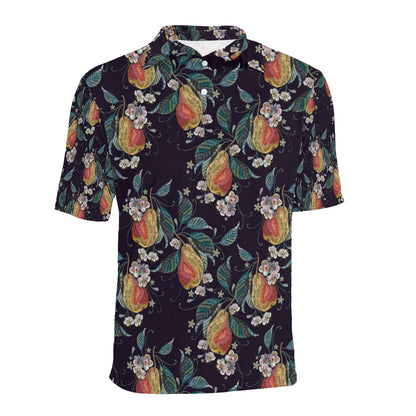 Pear Pattern Print Design PE02 Men Polo Shirt