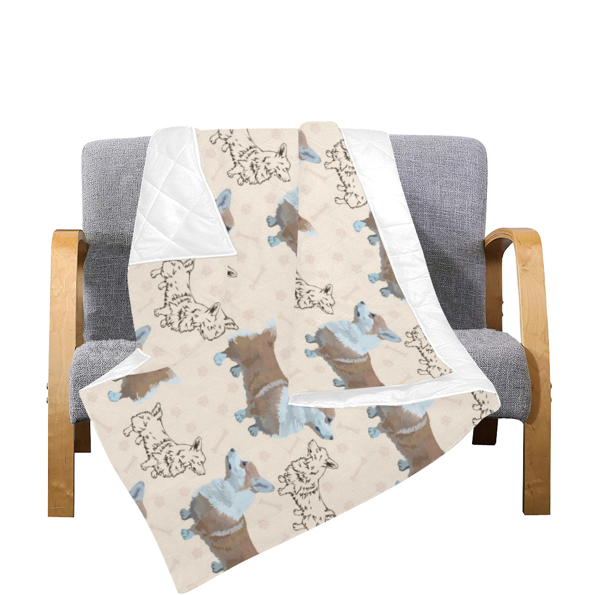 Pembroke Welsh Corgis Pattern Print Design A03 Premium Quilt