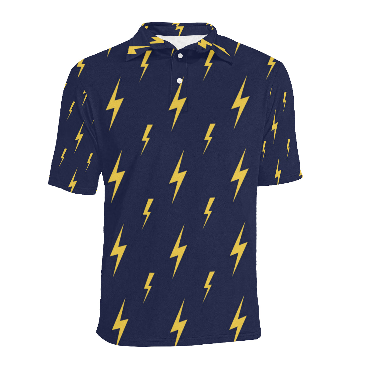 Lightning Thunder Pattern Print Design 03 Men Polo Shirt