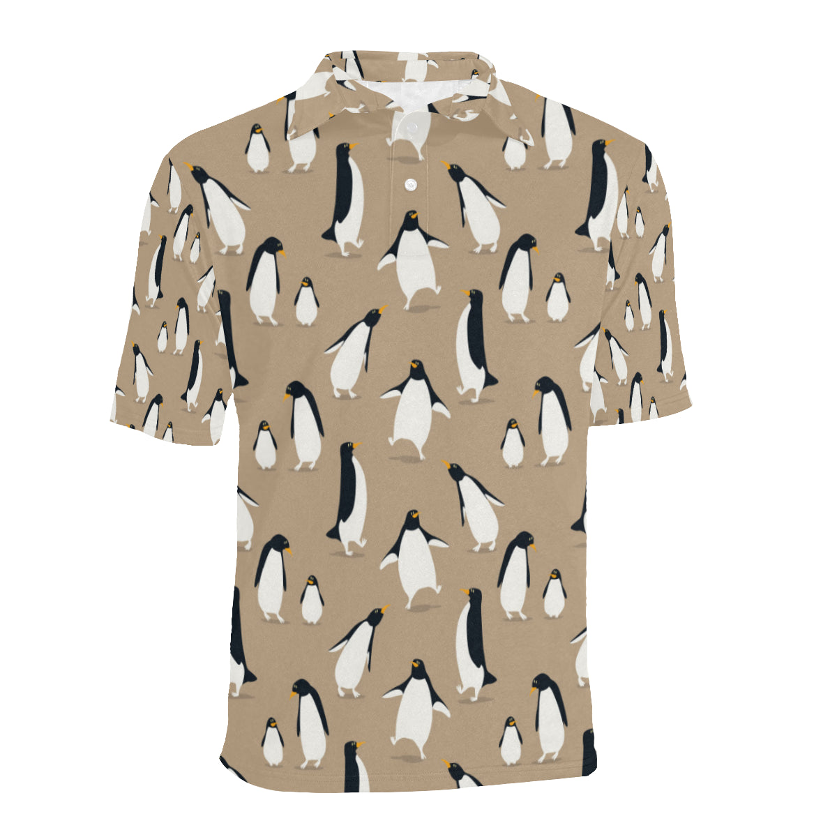 Penguin Pattern Print Design A01 Men Polo Shirt