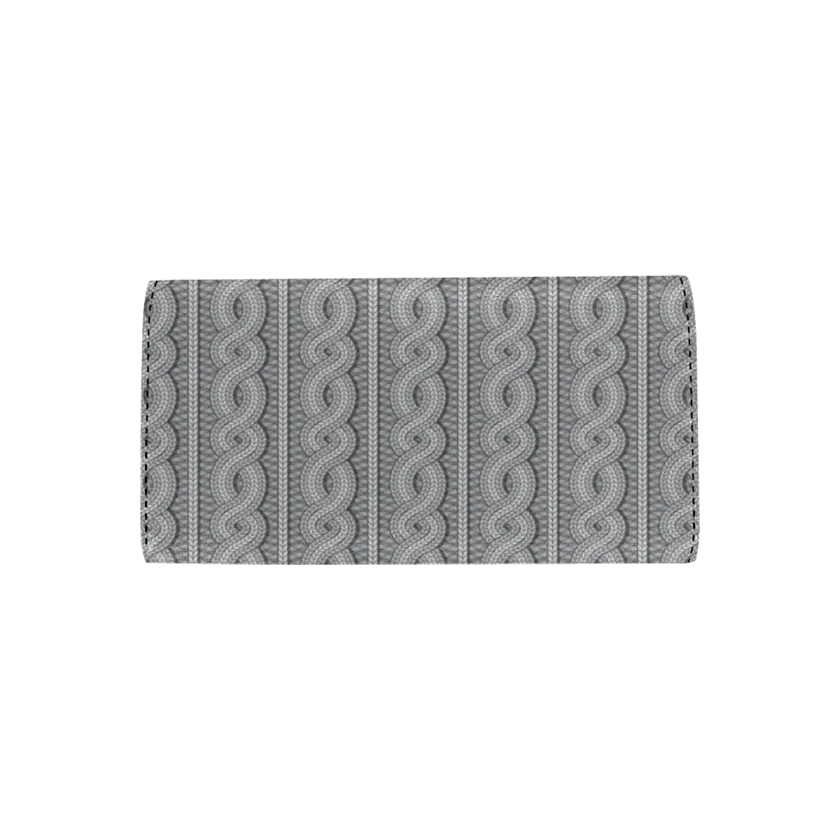 Cable Knit Pattern Print Design 01 Women's Trifold Wallet