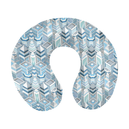 City Pattern Print Design 03 U-Shaped Travel Neck Pillow