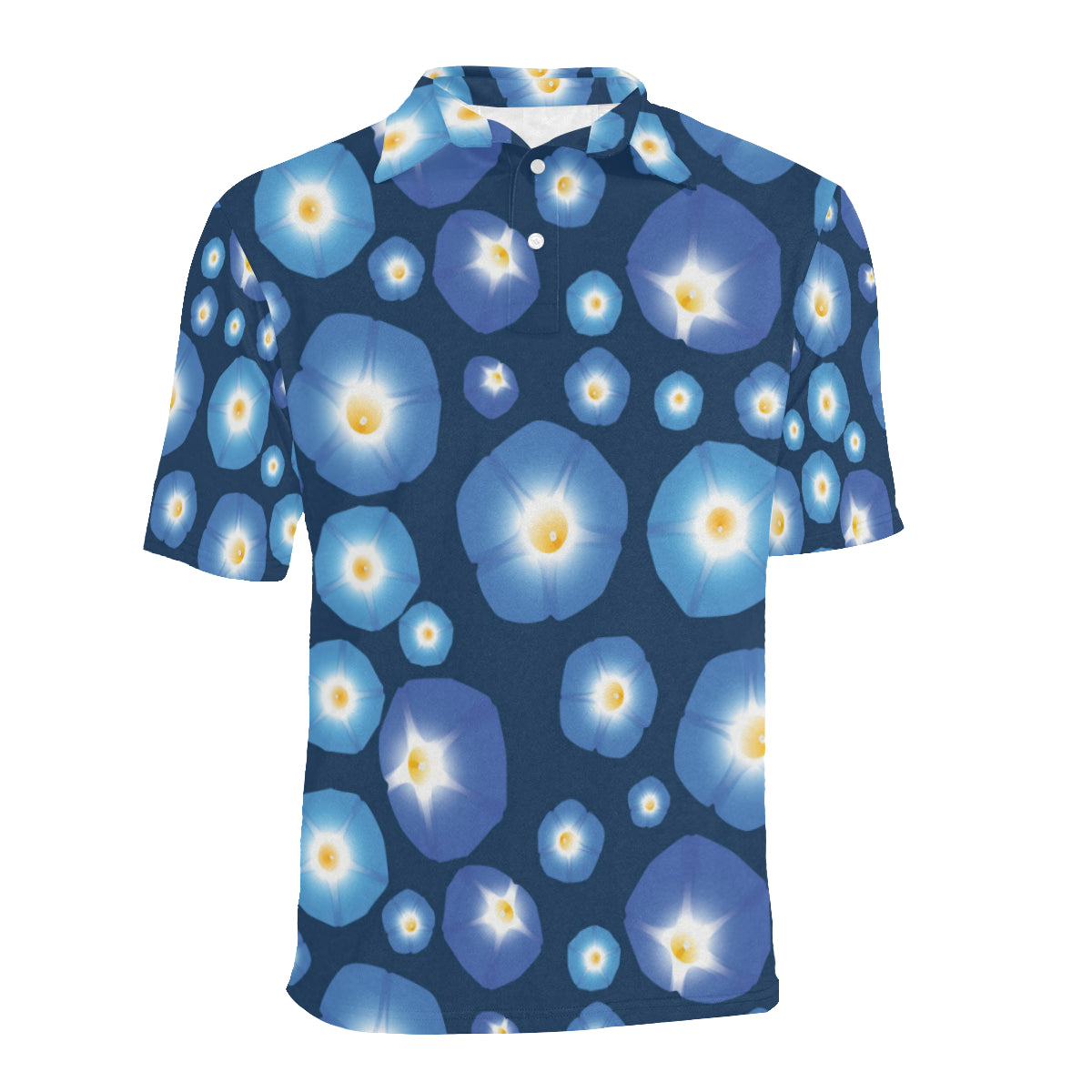 Morning Glory Pattern Print Design 02 Men Polo Shirt