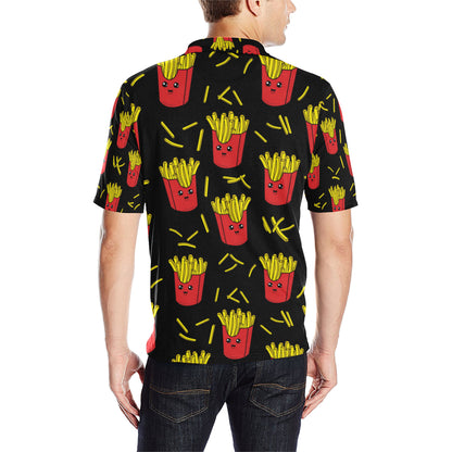 French Fried Pattern Print Design 03 Men Polo Shirt