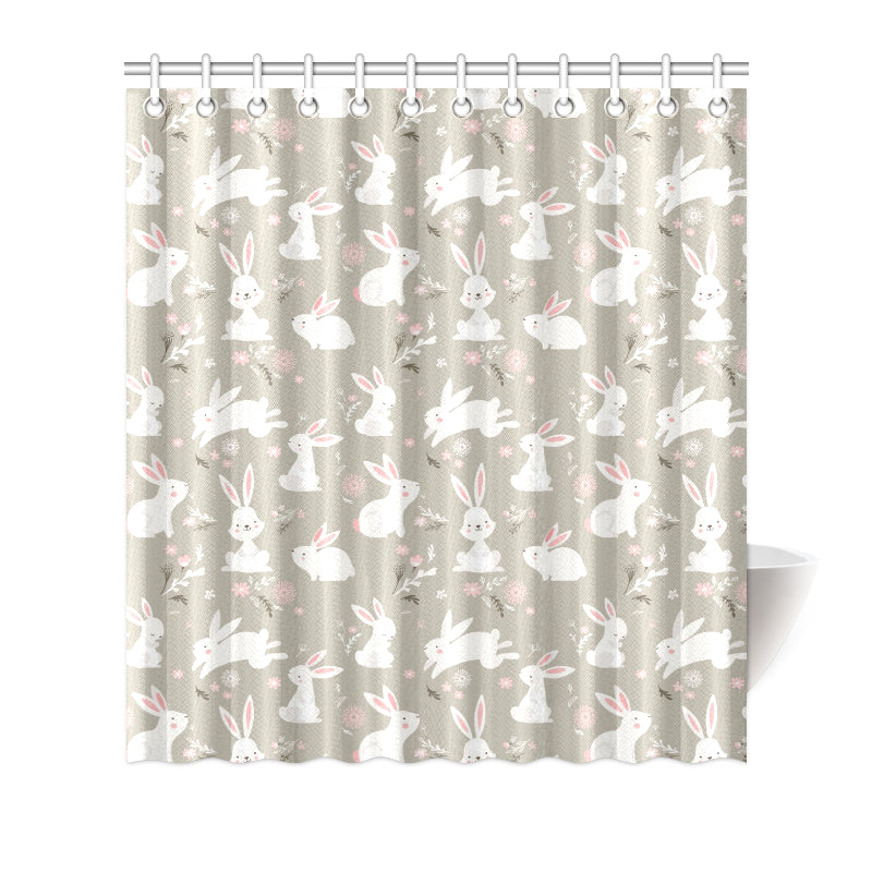 Rabbit Pattern Print Design RB03 Shower Curtain