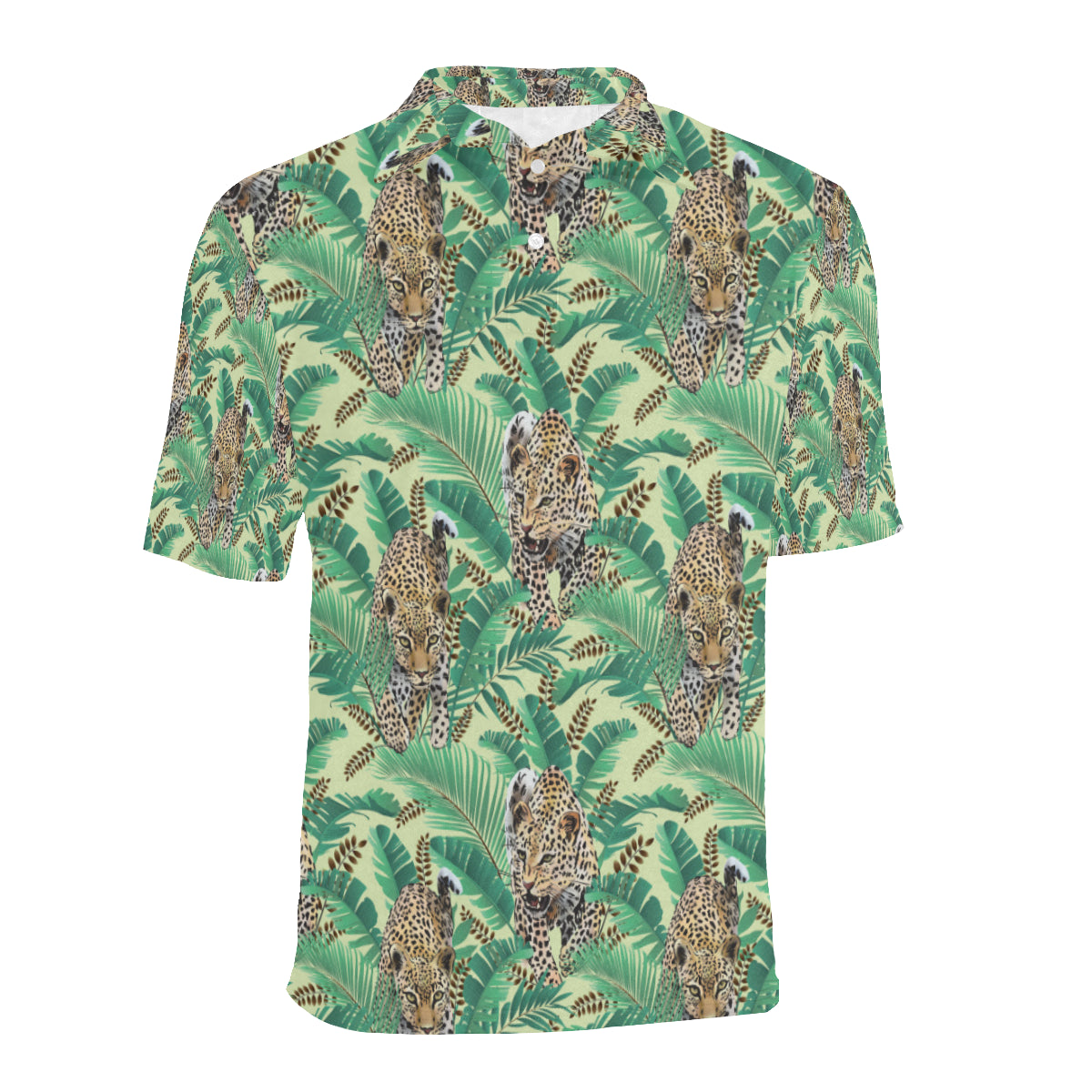 Leopard Pattern Print Design 03 Men Polo Shirt