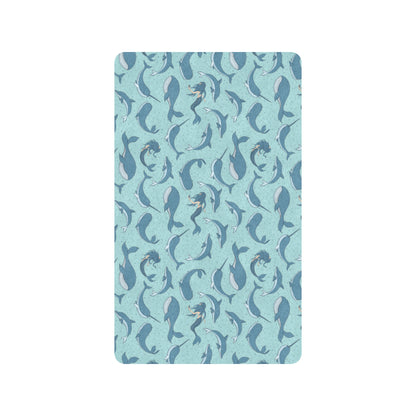 Narwhal Themed Print Rubber Doormat