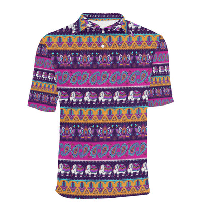 Boho Indian Style Pattern Men Polo Shirt