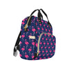 Pink Flamingo Pattern Diaper Bag Backpack