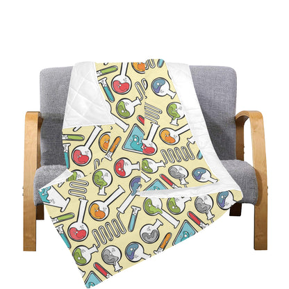Chemical Pattern Print Design 04 Premium Quilt