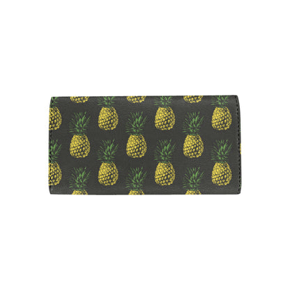 Gold Pineapple Women's Trifold Wallet