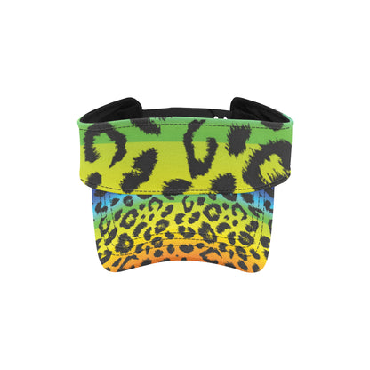 Rainbow Leopard Pattern Print Design A01 Unisex Sun Visor