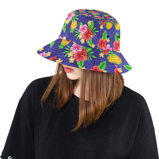 Hawaiian Themed Pattern Print Design H05 Unisex Bucket Hat