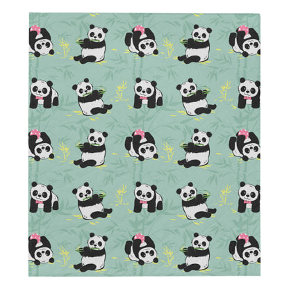 Panda Pattern Print Design A05 Premium Quilt