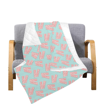 Bacon Pattern Print Design 04 Premium Quilt