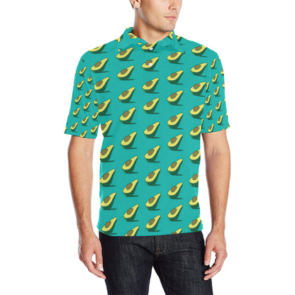 Avocado Pattern Print Design 03 Men Polo Shirt
