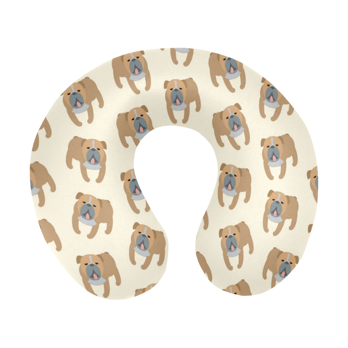 Bulldogs Pattern Print Design 01 U-Shaped Travel Neck Pillow