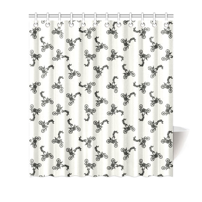 Motocross Pattern Print Design 03 Shower Curtain