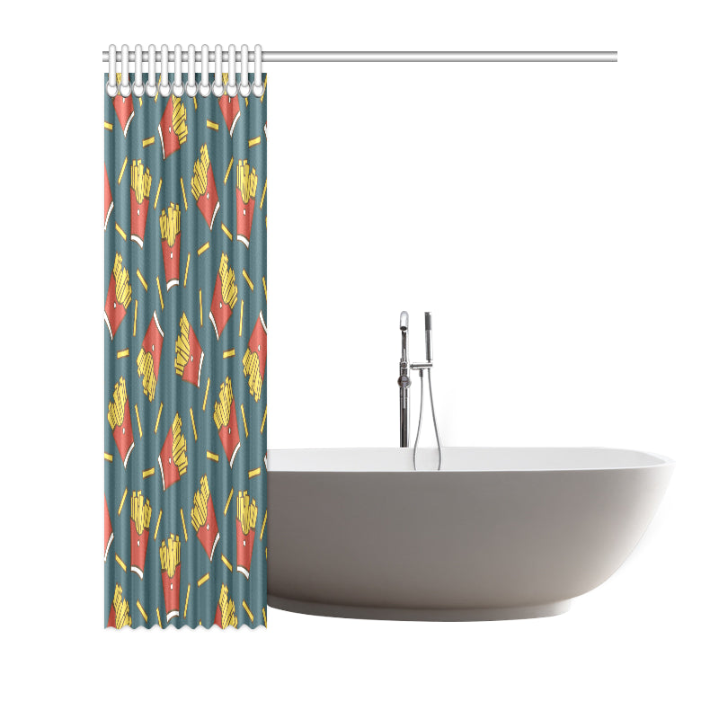 French Fried Pattern Print Design 04 Shower Curtain