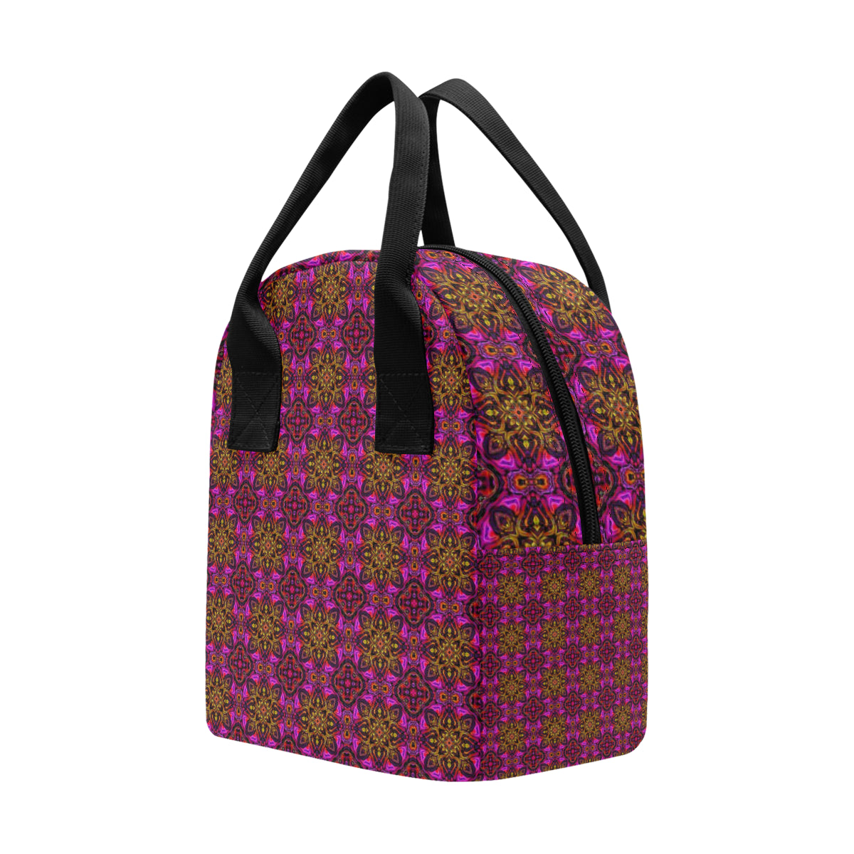 kaleidoscope Abstract Print Design Insulated Lunch Bag