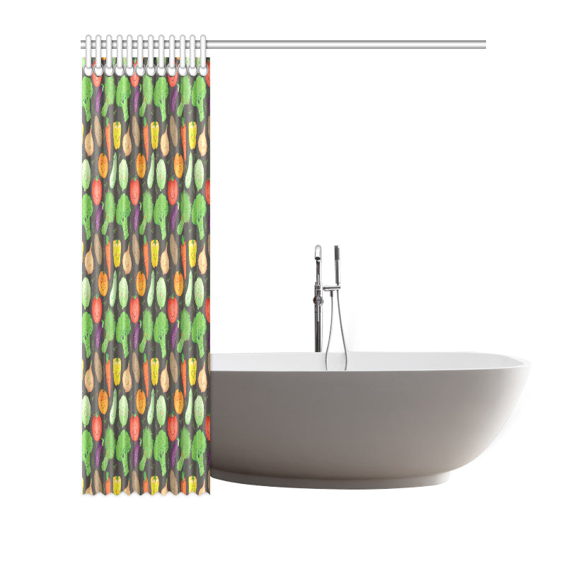Vegan Funny Themed Design Print Shower Curtain