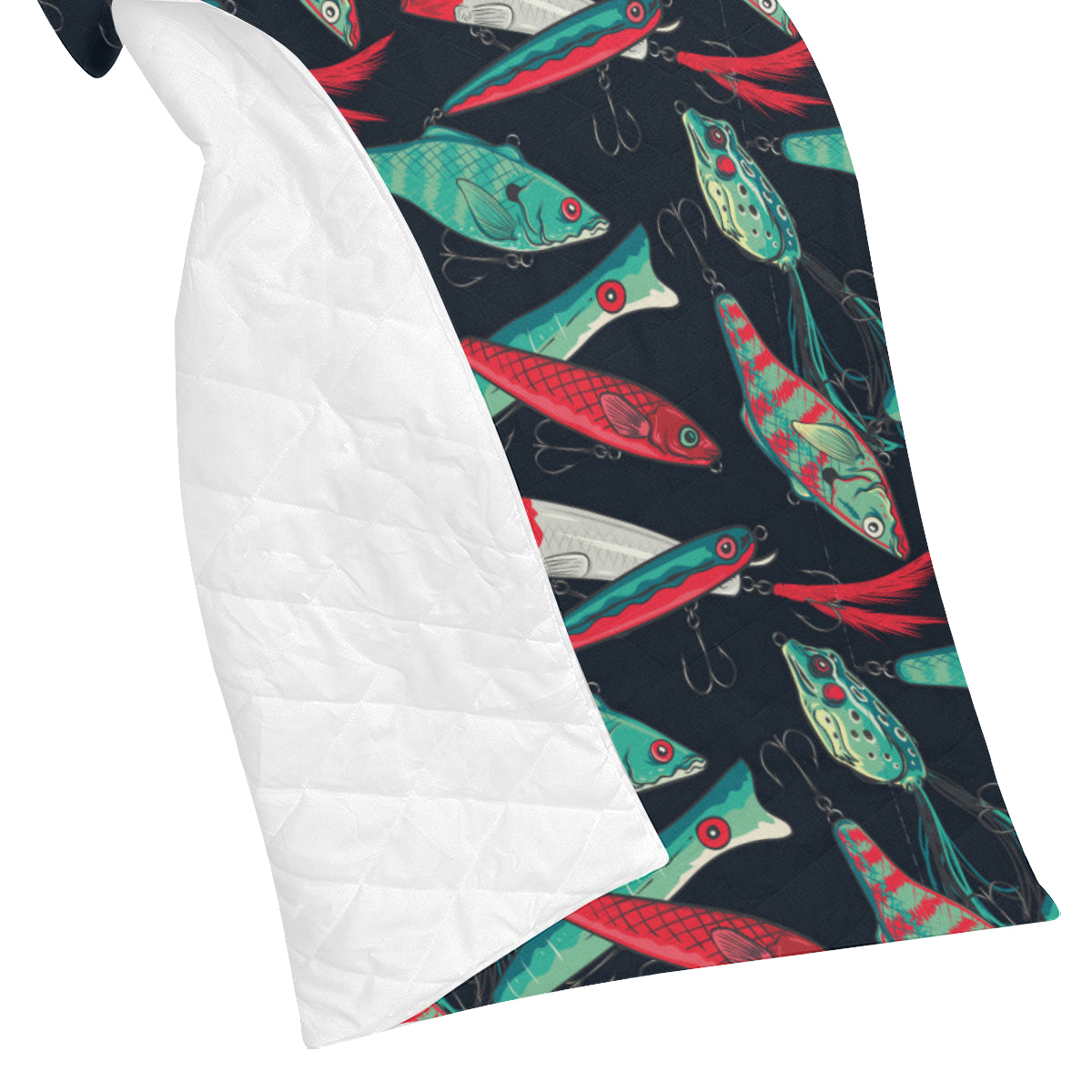 Fishing Bait Pattern Premium Quilt