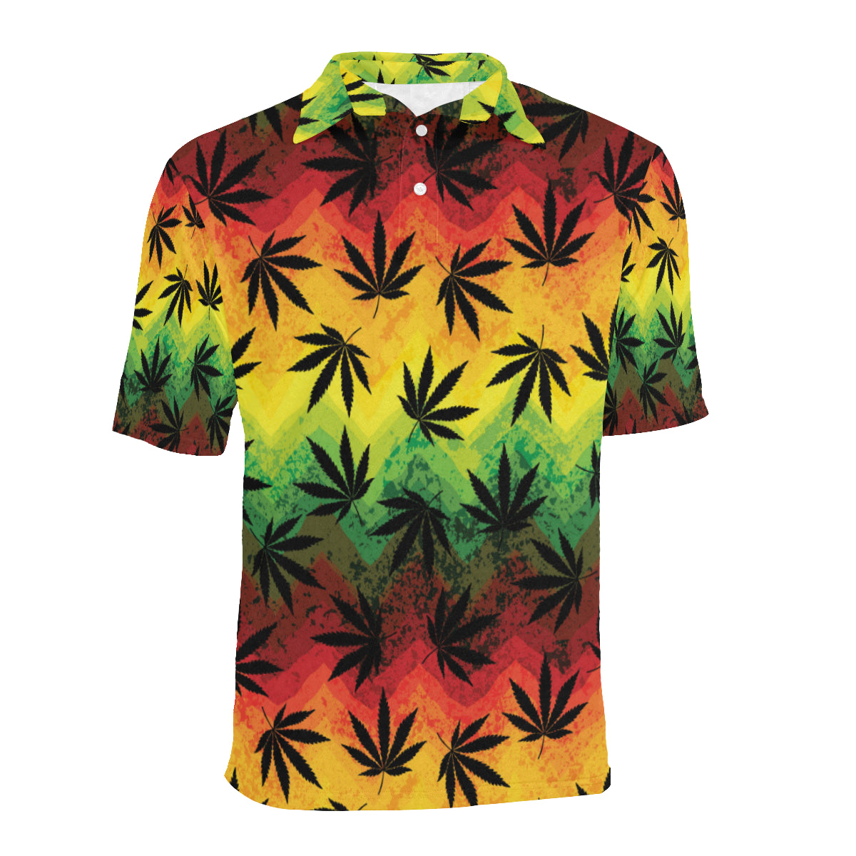 Rasta Pattern Print Design A02 Men Polo Shirt