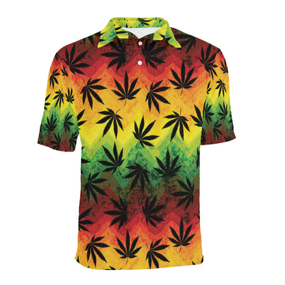 Rasta Pattern Print Design A02 Men Polo Shirt
