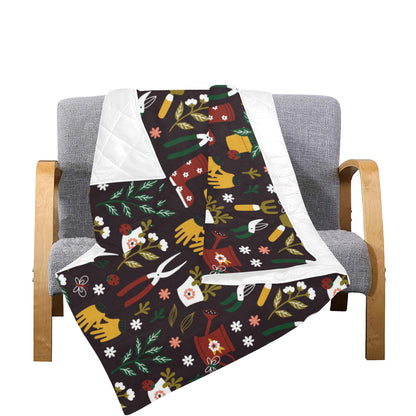 Gardening Pattern Print Design G05 Premium Quilt