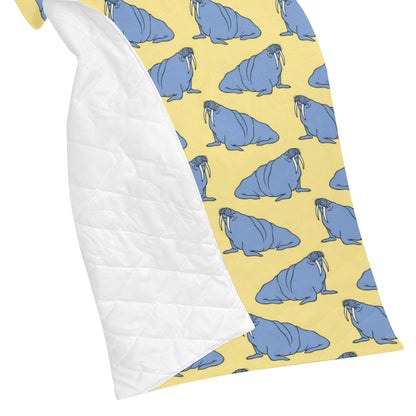 Walrus Pattern Print Design 02 Premium Quilt