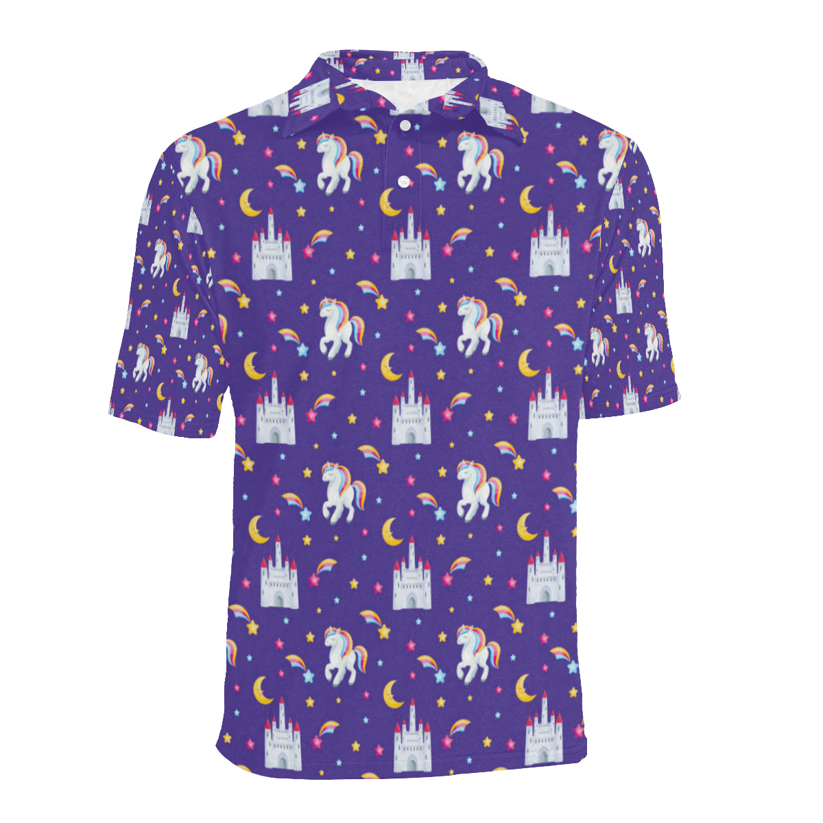 Unicorn Casttle Men Polo Shirt