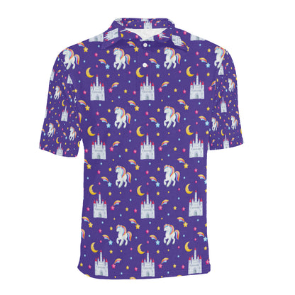 Unicorn Casttle Men Polo Shirt