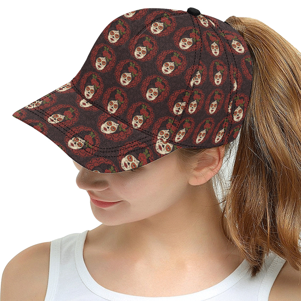 Day of the Dead Mexican Girl Snapback Cap