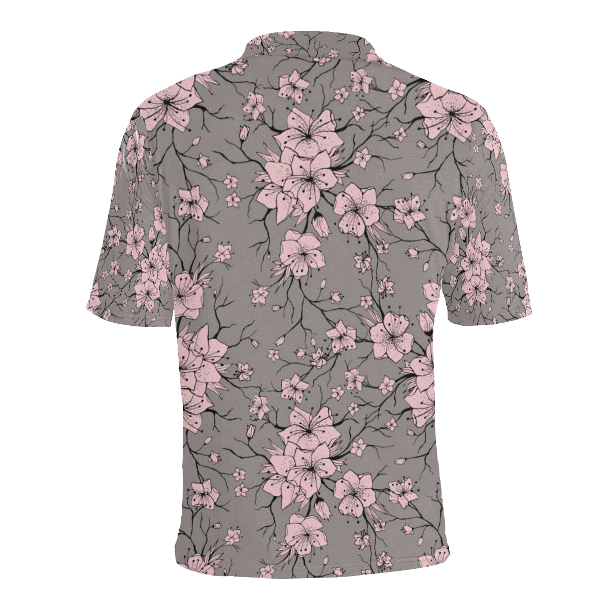 Cherry Blossom Pattern Print Design CB05 Men Polo Shirt