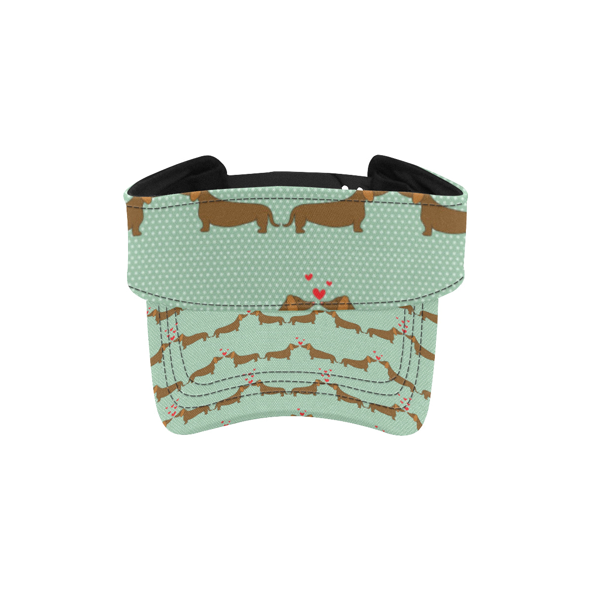 Dachshund Pattern Print Design 02 Unisex Sun Visor