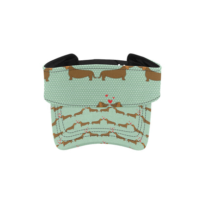 Dachshund Pattern Print Design 02 Unisex Sun Visor