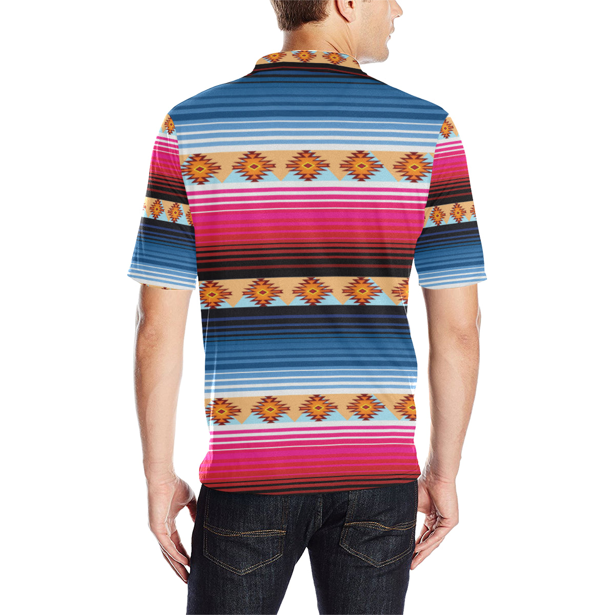 Mexican Pattern Print Design 03 Men Polo Shirt